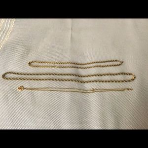 Three gold chains